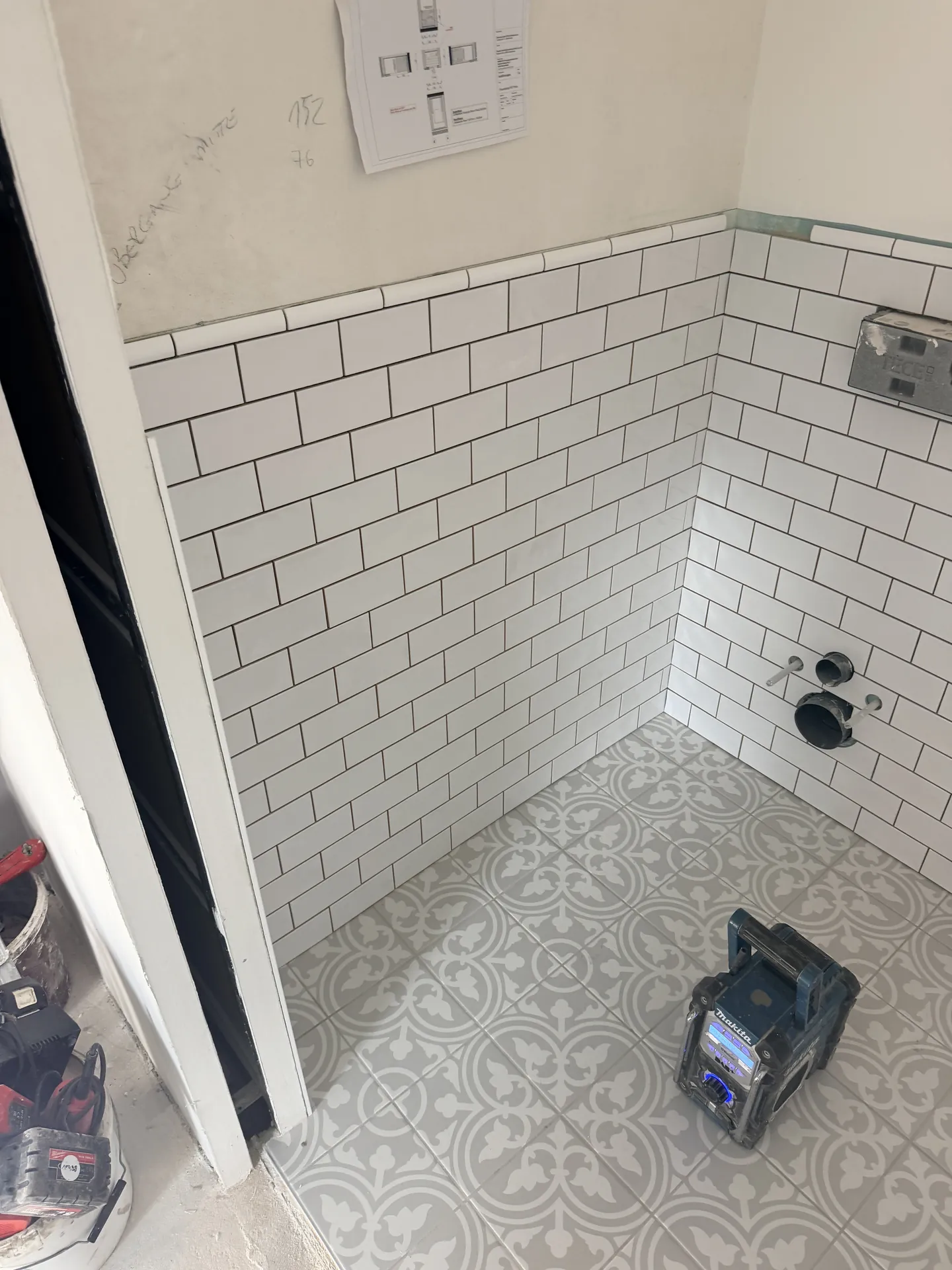 Bathroom tiling