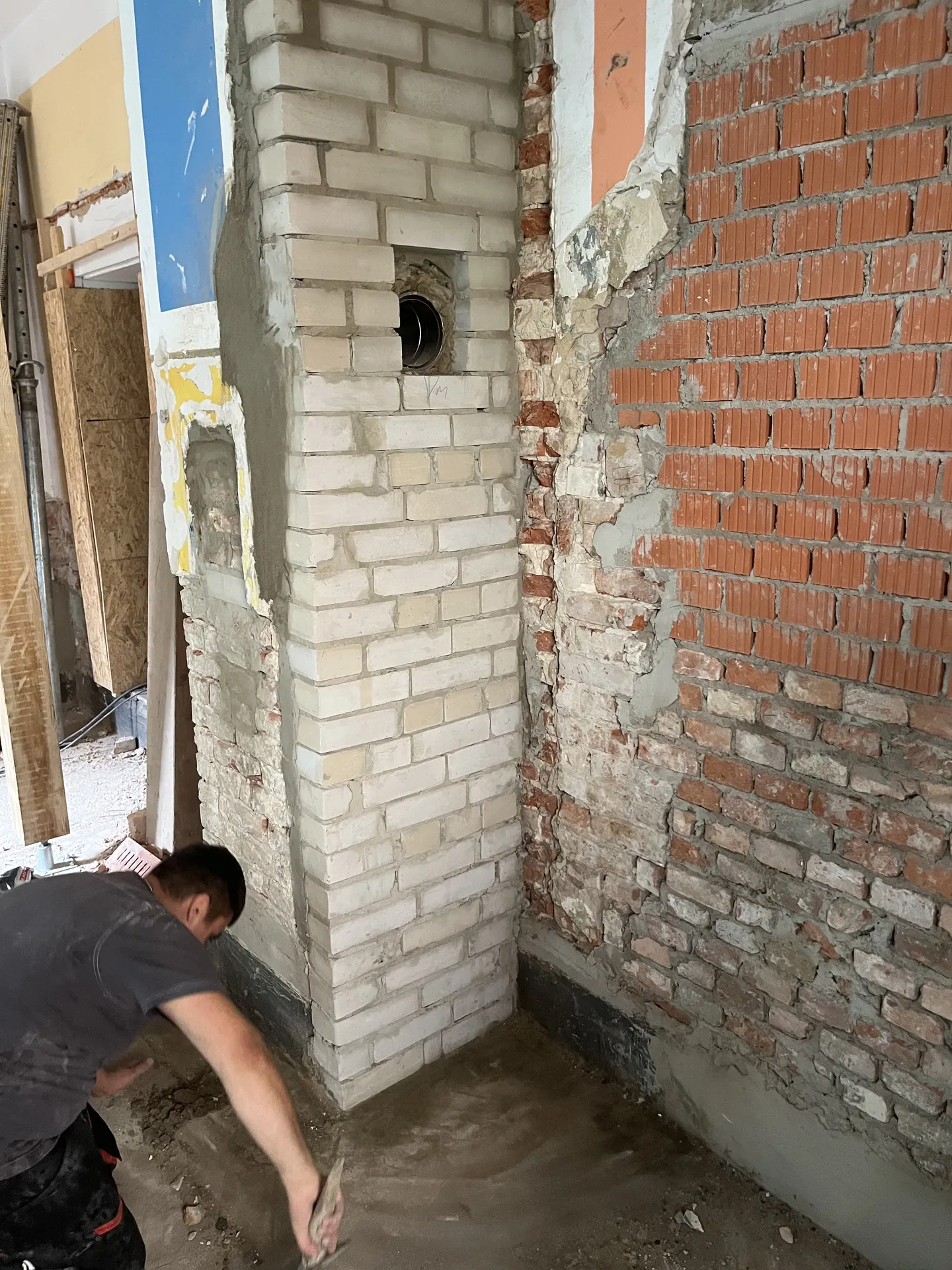 Stripping back to the masonry