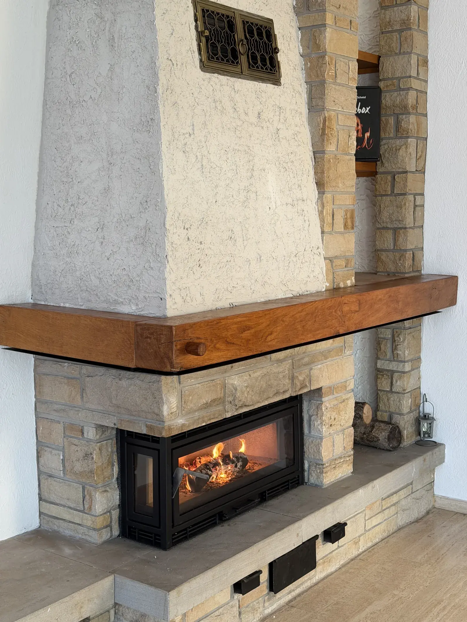 369 Vision Werk stove builder constructing a built-in fireplace